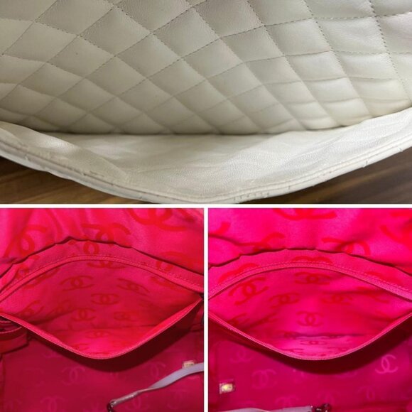 Authentic CHANEL CC Cambon Calfskin Quilted Large Shopping Tote Shoulder Bag - Picture 10 of 16